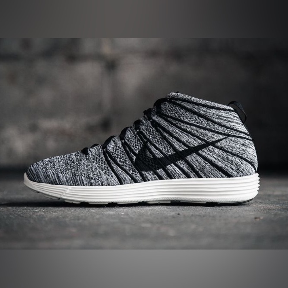 Nike Flyknit Lunar Chukka Oreo Black/Grey 10.5